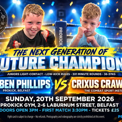 Reuben Phillips and Crixus Crawford kicked off the junior bouts with an entertaining light-contact contest, both displaying great technique and sportsmanship throughout.