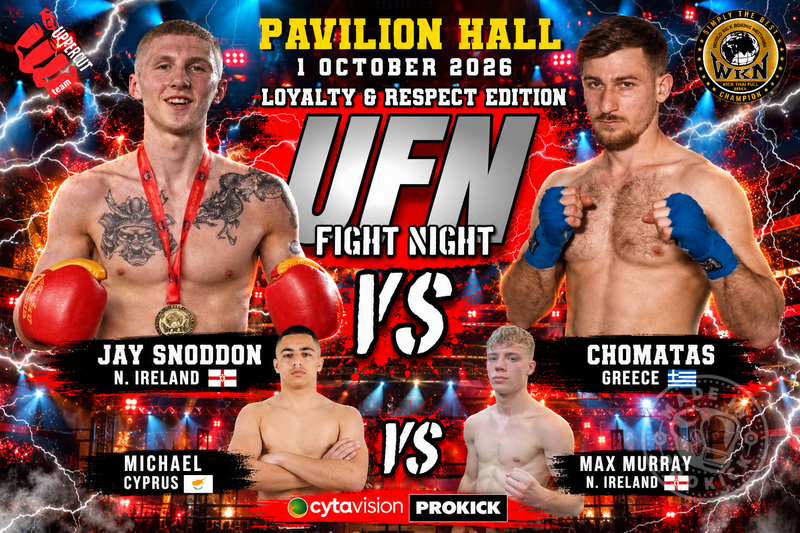Jay Snoddon weighed in with Chomatas. Max Murray weighed in with his opponent Michael at. Both ProKick fighters are ready to go.