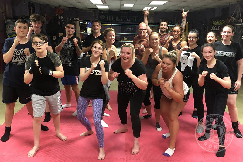 Pictured here are the new squad of high kicking kickboxing beginners who all started at the ProKick Gym on Monday July 9th at 8:15pm.