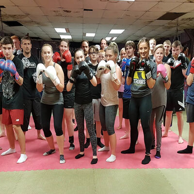 Beginners finish 6-weeks of kickboxing at ProKick Gym on 13th AUG 2018