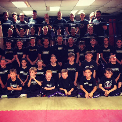 Hiro with ProKick Kids and Adults classes during his time here in Belfast