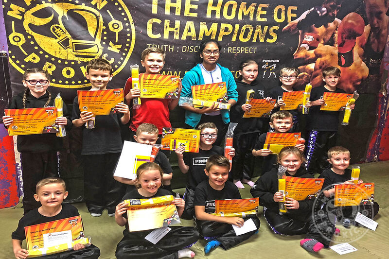 Sunday 30th September 2018 saw a few of the ProKick Kids graduate by moving up a level on the kickboxing ladder of excellence.