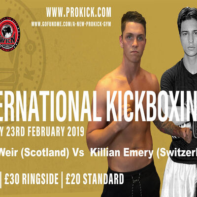 Swiss fighter Killian Emery a Northern Irish favourite brings excitement, passion and skill to the ring but he faces a tough challenge when he meets determined Scottish-man Shane Weir of Aberdeen.