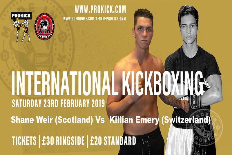 Swiss fighter Killian Emery a Northern Irish favourite brings excitement, passion and skill to the ring but he faces a tough challenge when he meets determined Scottish-man Shane Weir of Aberdeen.