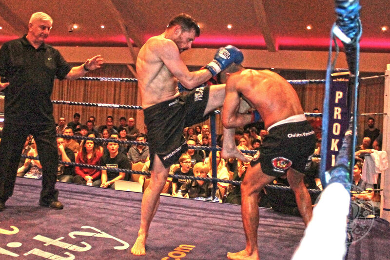 Want to be a ProKick fighter then speak to your coach! (Pictured here) Knee kick by #SwiftSmith to Venizelou (Cyprus) At the Stormont Hotel Saturday 23rd Feb 2019