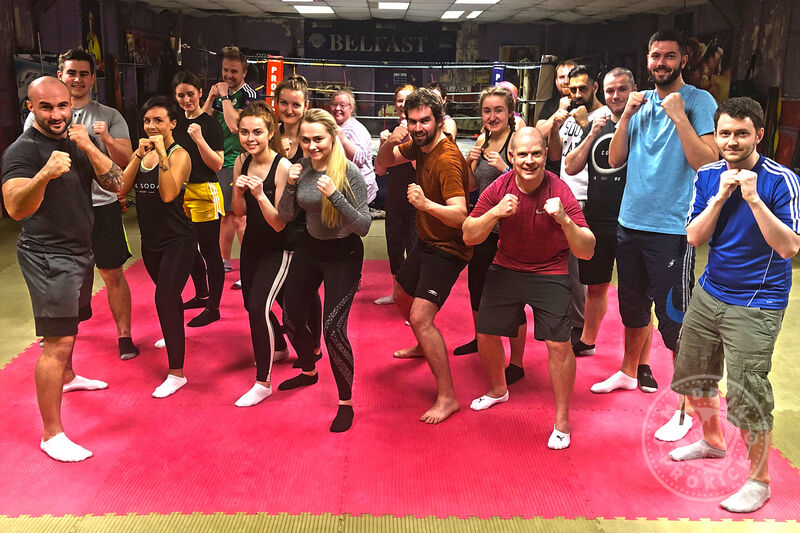 Monday, April 15th, 2019 and this was the seventh new 6-week course to start at the #ProKickGym this year. Pictured here were the new kickers who were put through the ropes on their very first night by head coach #BillyMurray.