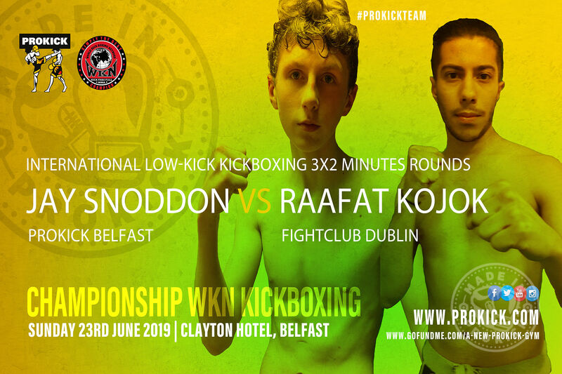 Jay Snoddon (Dundonald, ProKick) will face Syrian born Raafat Kojok who now fights out of (FightClub, Dublin) on June 23rd at the Clayton hotel in Belfast