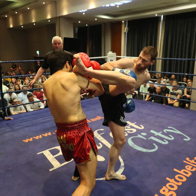 Swift Turning back Kick - Jihoon Lee Vs Johnny 'Swift' Smith at the Clayton hotel Belfast on June 23rd 2019