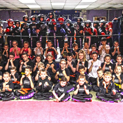 Here's our Kids class every Saturday at the ProKick Gym