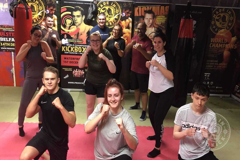 Helping to Kick our way back to the old normal - This was the Second new squad of wannabe kickboxers to come through the doors at the ProKick from when Covid-19 hit and closed down NI. This new ProKick 6-week course started on the 27th July 2020