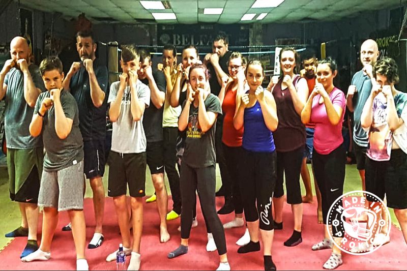 Pictured here are the new squad of high kicking kickboxing beginners who all started at the ProKick Gym on Thursday June 7th at 8:15pm. T