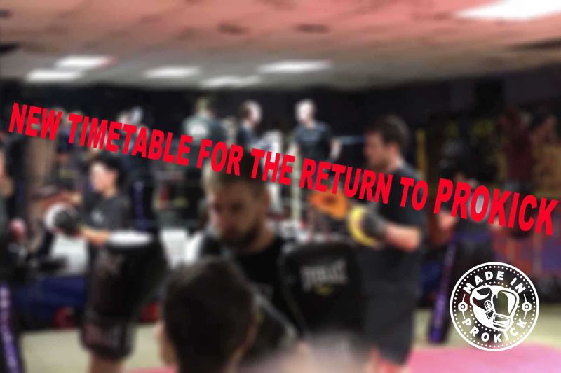 ProKick Gym re-opened on Friday 13th November 2020 - here is the class schedule from the 6th - 12th August.  This will be in line with social distancing and will only change depending on government guidelines.