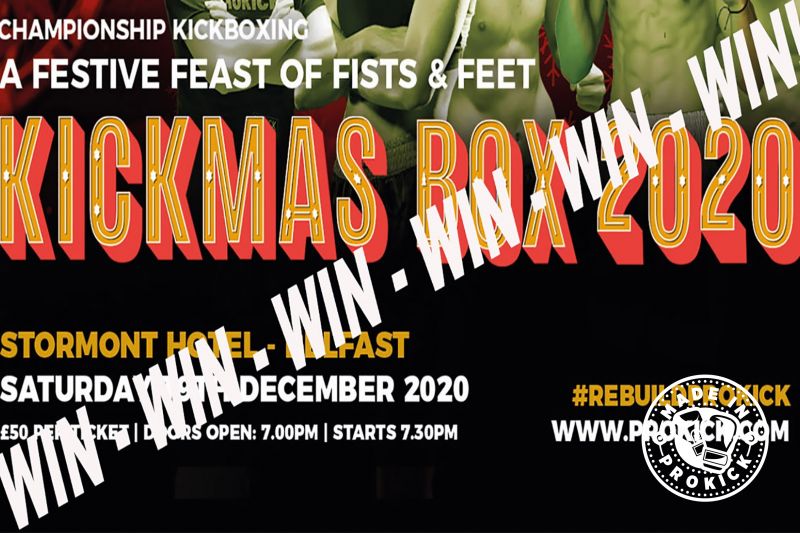 Win two Tickets For KICKmas plus a hotel night for two people with full breakfast and all for just a £5er.  All your kind donations are in aid of the #RebuildProKick fund.