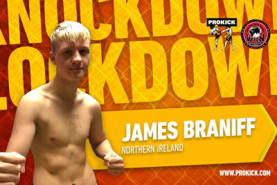 ProKick’s James Braniff will step back into the ring at Stormont Hotel following an impressive 4-1 fight record in Japan. He takes on another rising British talent from Wales, Joshua Embradrua.