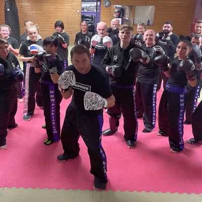 Tuesday Senior Class - Paul working within his own senior class on Tuesday the 14th Dec. Working with green up to black belts on syllabus training. Tuesday 14th Dec 2021
