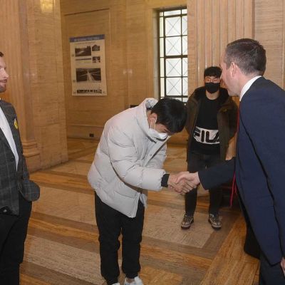 Korean's were whisked off to the seat of government on Thursday 25th November, at Stormont’s Parliament Buildings and greeted by First Minister, Paul Givan.