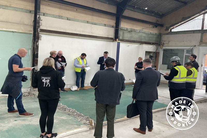 The building contractors William Rogers Construction were appointed in 2021 - Pictured here WRC meeting the rest of the design team on-site.
