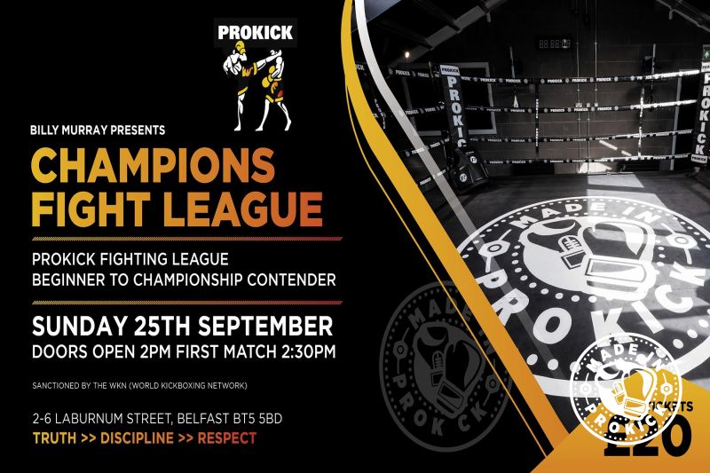 25th September will see the inaugural ProKick event at the New Gym - this event sees the beginning of a monthly fight league that will see ProKickers compete with different clubs from Ireland, the UK and Europe each month.