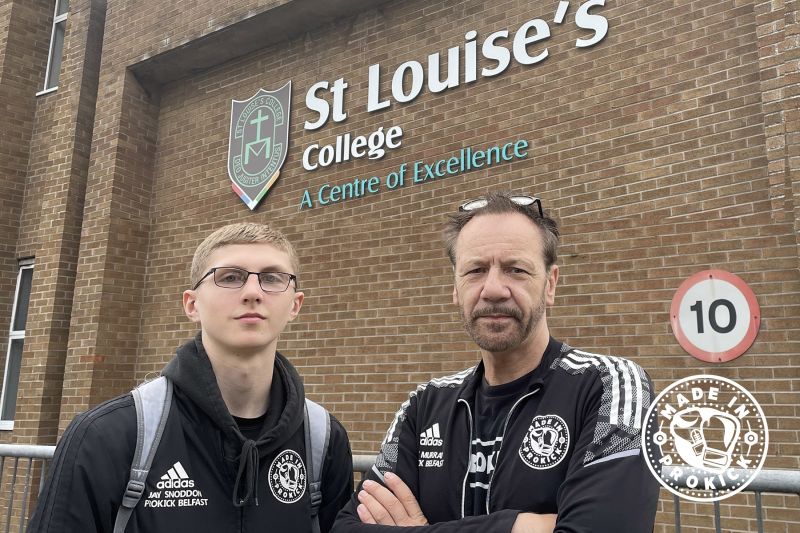Rumour are right former World Champion Billy Murray and WKN champ, Jay Snoddon were back to school - St. Louise's Comprehensive College a little sample of the ProKick ethos ‘Truth. Discipline. Respect.’