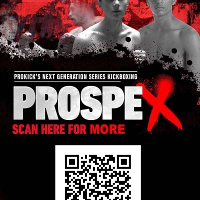 ProKick QR Poster for the events page along with the Fight-Card