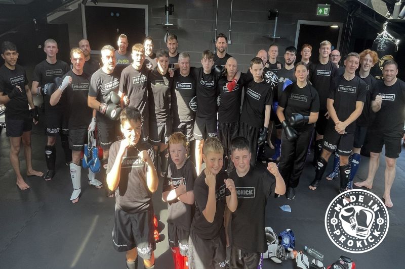 Pictured some of the team who took part in the first ProKick Spar-a-thon on Saturday 27th Aug at the New ProKick Gym