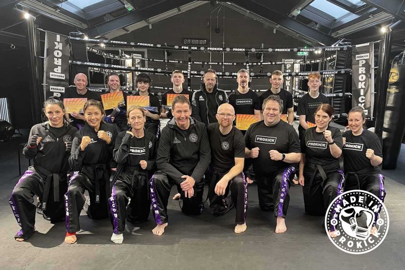 They were joined by Mr Paul Gordon, another long serving black belt, and at this stage there were 8 black belters sitting on the ring assessing those who had come to grade. No pressure!