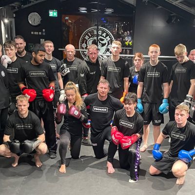 Day No3 of Billy's ProKick Bootcamp -The team were split into two groups - sprint while the the other team worked on the bags. Then they changed over. Another intense day at ProKick