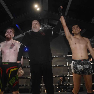 Winner Abbas Khorrami landed a left round kick that ended the fight with with Eoin Maher (TopPro Carlow)
