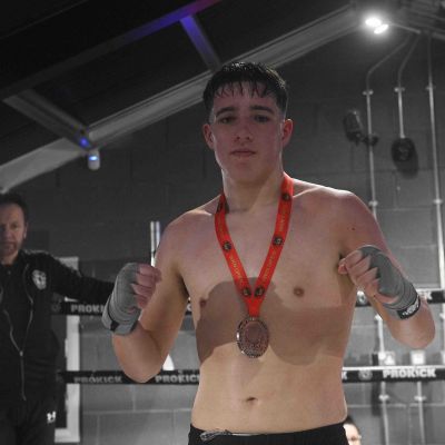 Gary Lynch (Belfast) the winner of a K1-Style match over 3x2 Min Rounds at 72.kg