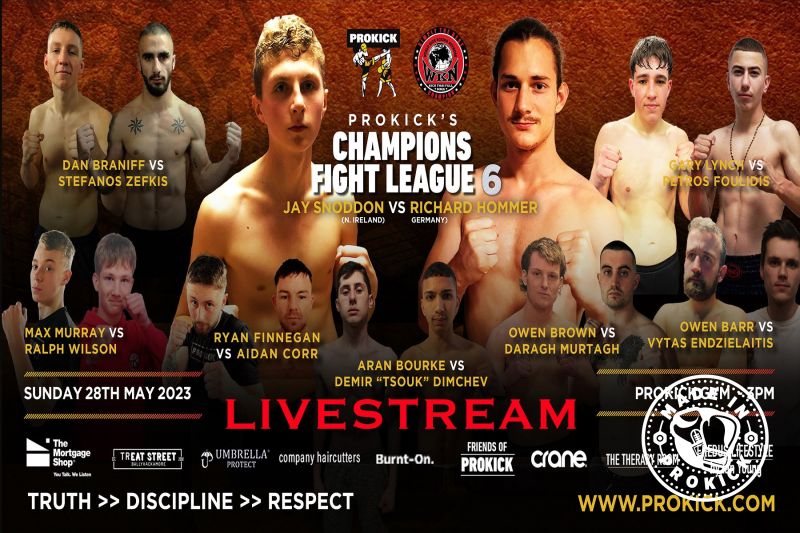 ProKick's Kickboxing show in Belfast #WKN #CFL6 ? Don't worry, you can still have a RingSide seat of your own! All you have to do is book the LIVE stream now and enjoy a front row view for just £9.99.