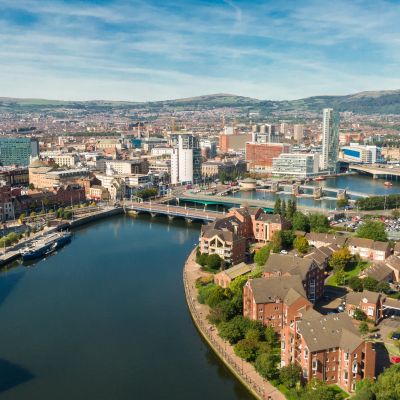 Beautiful Belfast City from an Aerial View