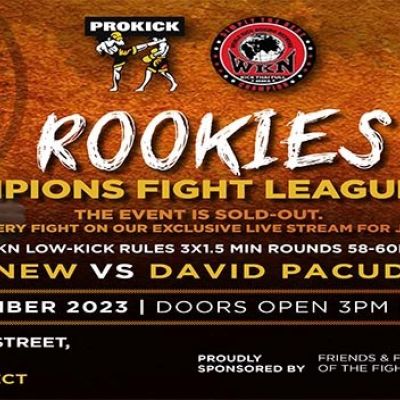 WKN Low-Kick Rules 3x1.5 Min Rounds 58-60kg Alex Agnew (ProKick) VS David Pacud (Billy O'Sullivan Kickboxing, Waterford) Sponsored by - Friends and Family