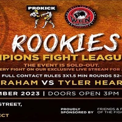 WKN Full Contact Rules 3x1.5 Min Rounds 52-54kg Reuben Graham (ProKick) VS Tyler Hearn (Billy O'Sullivan Kickboxing, Waterford) Sponsored by - Friends and Family