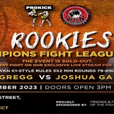 WKN K1-Style Rules 3x2 Min Rounds 79-81kg Lewis Gregg (ProKick) VS Joshua Gaynor (Wolfpack, Ballinasloe) Sponsored by - Friends and Family