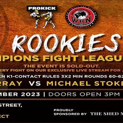 WKN Low-Kick Rules 3x2 Min Rounds 60-62kg Max Murray (ProKick) VS Michael Stokes (Billy O'Sullivan Kickboxing, Waterford) Sponsored by - The Shed Mill