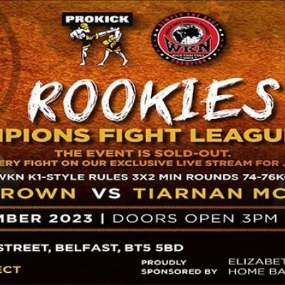 WKN K1-Style Rules 3x2 Min Rounds 74-76kg Owen Brown (ProKick) Vs Tiarnan Mc Nulty (KickFit Strabane ) Sponsored by - Elizabeth's Home Bakery