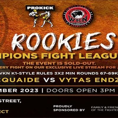 WKN K1-Style Rules 3x2 Min Rounds 67-69kg Robbie McQuaide (ProKick) Vs Vytas Endzielaitis (Portadown Kickboxing) Sponsored by - Friends and Family