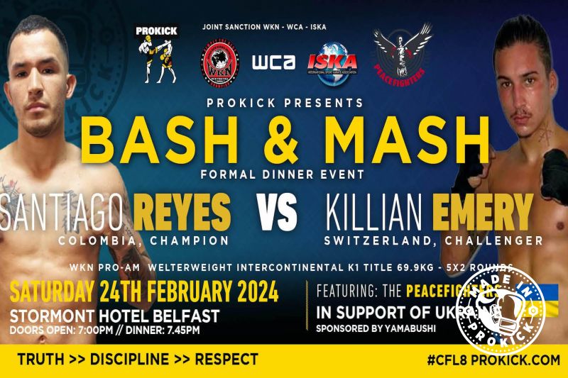Santiago Reyes, a Colombian fighter based in Canada, is set to face off against Killian Emery, the challenger from Switzerland, in an exciting event taking place in Belfast on FEB 24th 2024.