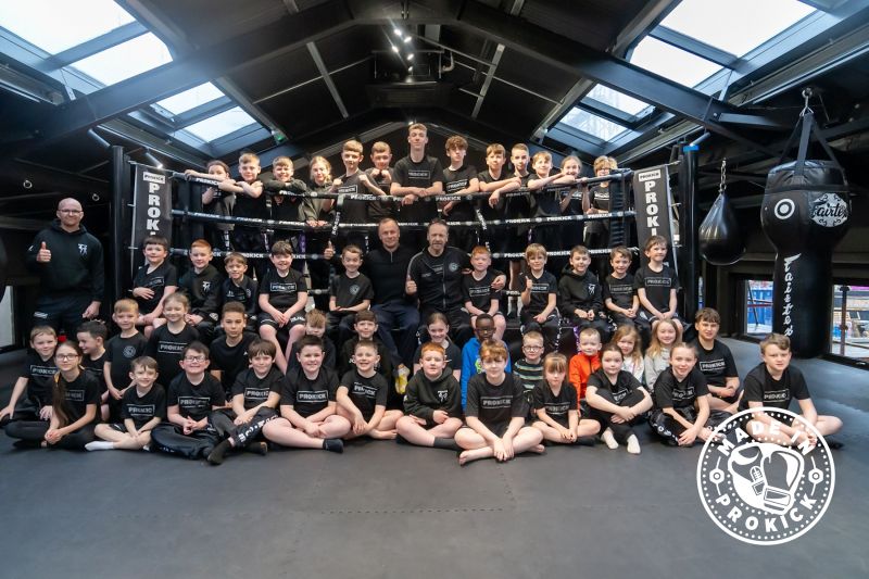 Mr. Ruslan Puzdrach, the Head of the Municipal Office for Sports and Physical Culture for Odesa City Council, was greeted by over 50 kids at the ProKick gym in Belfast.