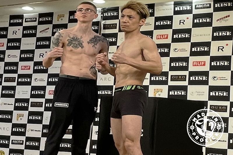 Jay Snoddon and Norio Yokoyama both weighed in under the Super Featherweight (-60kg) division limit. Norio Yokoyama from Japan's Phoenix Dojo, ranked 12th in RISE, weighed 59.6kg, while Jay Snoddon from Belfast's Prokick Gym came in at 59.95kg.
