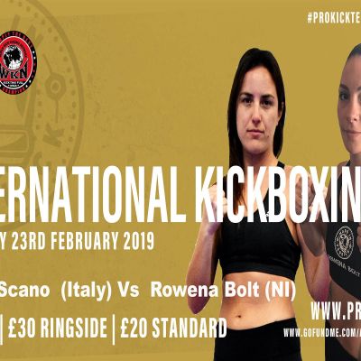 Rowena ‘lightning' Bolt is back in high-kicking action when she faces Maura Scano of Sardinia.