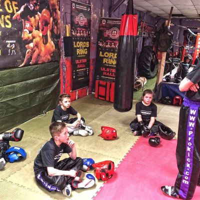 Coach Johnny helps out at the Sparring Jan 12th 2018