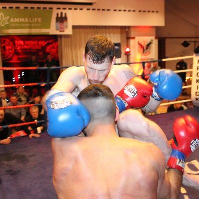 This image is from the Stormont Hotel 23rd Feb 2019. #SwiftSmith showed why he is a professional contender for a title in the very near future as he notched up his eighth straight win as a Pro after defeating Christos Venizelou of Cyprus.