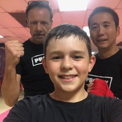 Afternoon Training session at the ProKick Gym and Riley takes the selfie