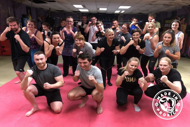 This was the eighteenth new 6-week course to start at the #ProKickGym this year.  Belfast Monday 18th November #ProKickGym #Belfast - another packed new 6-week beginner' course kicked off at 8:15 pm.