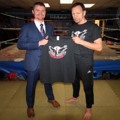 Gareth Tipping with Billy Murray at the ProKick Gym