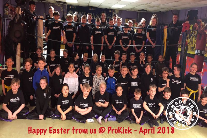 Happy Easter From the ProKick Kids Class on Saturday 31st March 2018