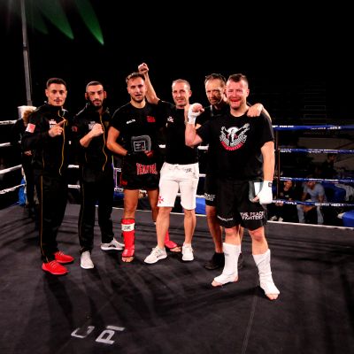Dougie Johnston, the veteran of the group at 43 was in only his second kickboxing match and was involved in a war from start to finish with a younger fighter of 23 years of age. 