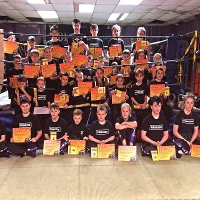 Kids Grading Dec 23rd 2018 - Students young and older attempted to move up the ladder in pursuit of ProKick Kickboxing excellence.
