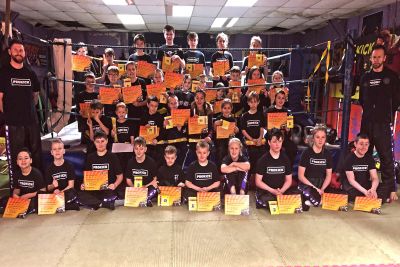 Kids Grading Dec 23rd 2018 - Students young and older attempted to move up the ladder in pursuit of ProKick Kickboxing excellence.